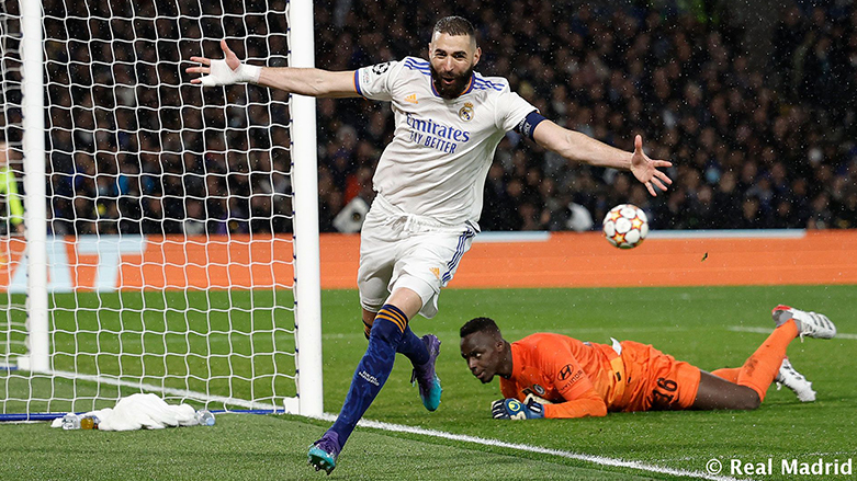 Real Madrîd bi "hat-trick" a Benzema Chelsea têk bir